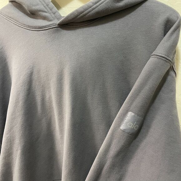 Alo Yoga Renown Heavy Weight Hoodie Fog SZ 2XL Pullover Limited Edition FOG EUC - Picture 5 of 9